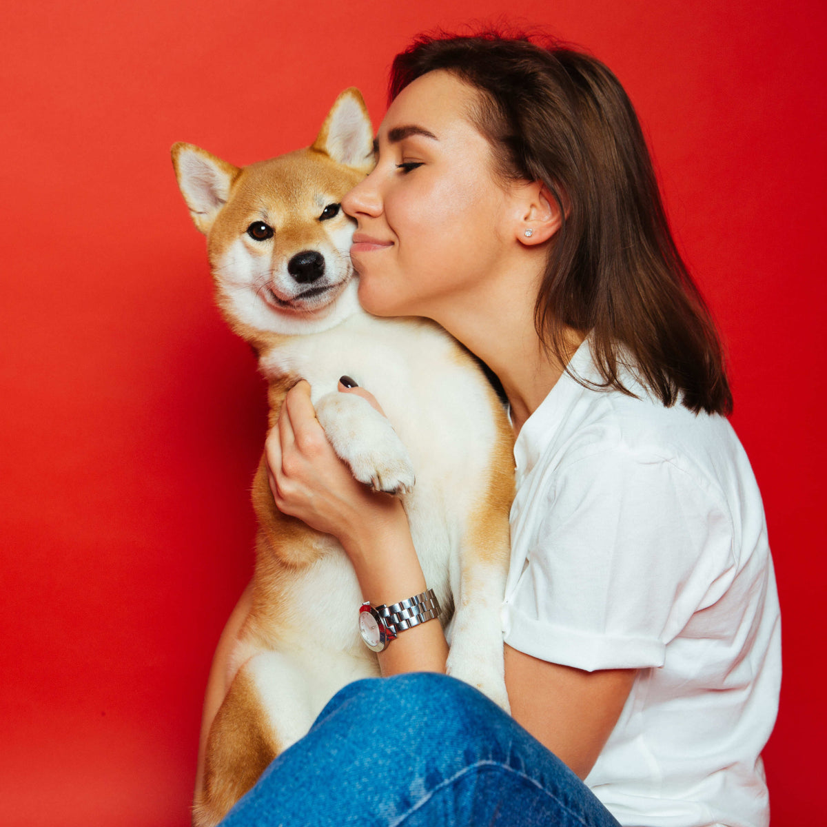 Pareja con mascota - Póster Personalizado (Pareja con perro o gato) –  Uniheart