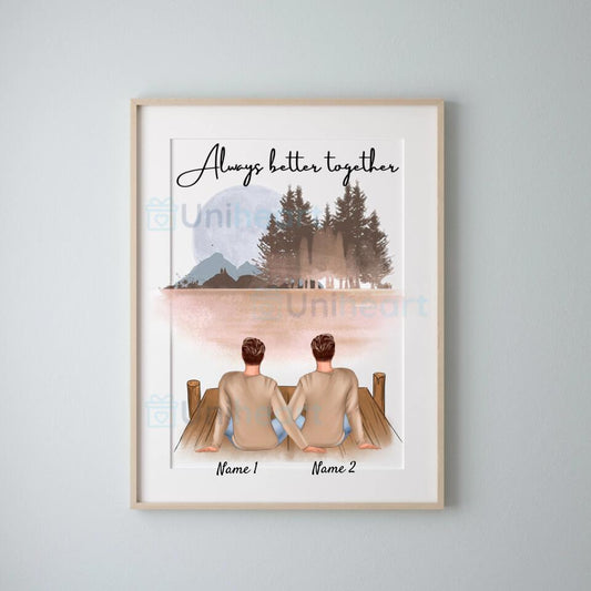 La mejor pareja de hombres - Póster Personalizado