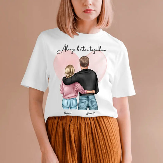 Mejor pareja - Camiseta personalizada (100% algodón, unisex)