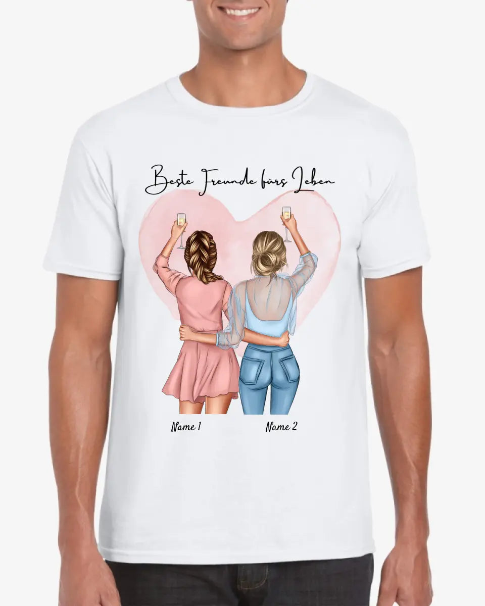 Best Friends Cheers - Camiseta personalizada (100% Algodón, Unisex)