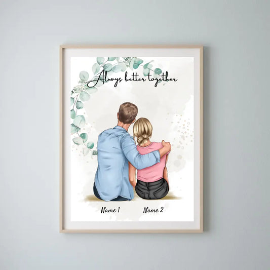 In deinen Armen - Personalisiertes Pärchen Poster (Geschenk für deinen Partner)
