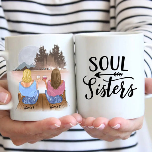 Zuerst waren wir Kolleginnen - Personalisierte Tasse (2-4 Personen)