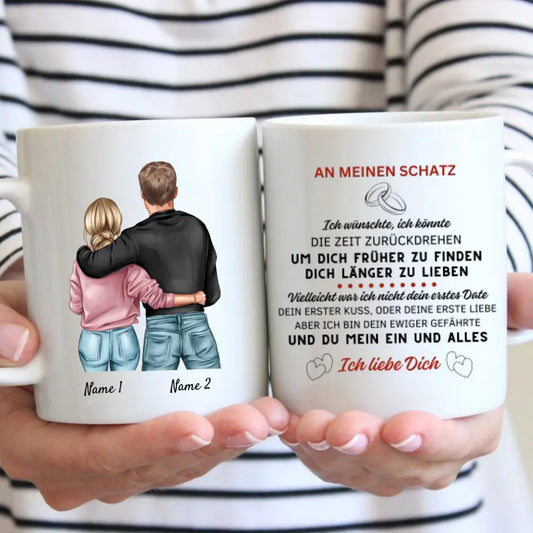 An meinen Schatz - Personalisierte Valentinstags-Tasse