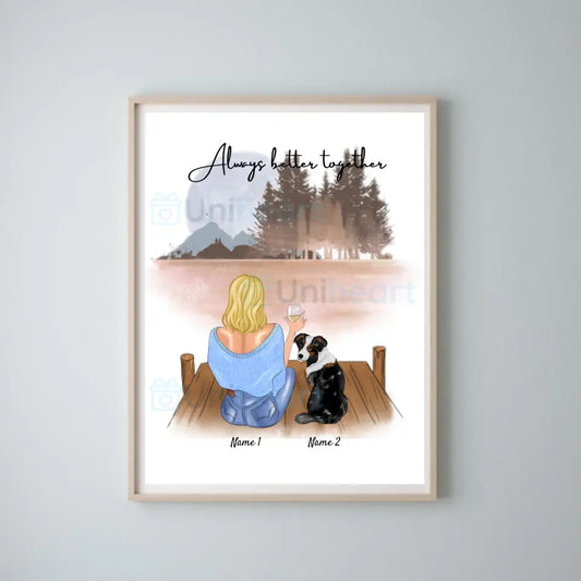 Ama con mascota - Imagen digital personalizada (1-2 mascotas)