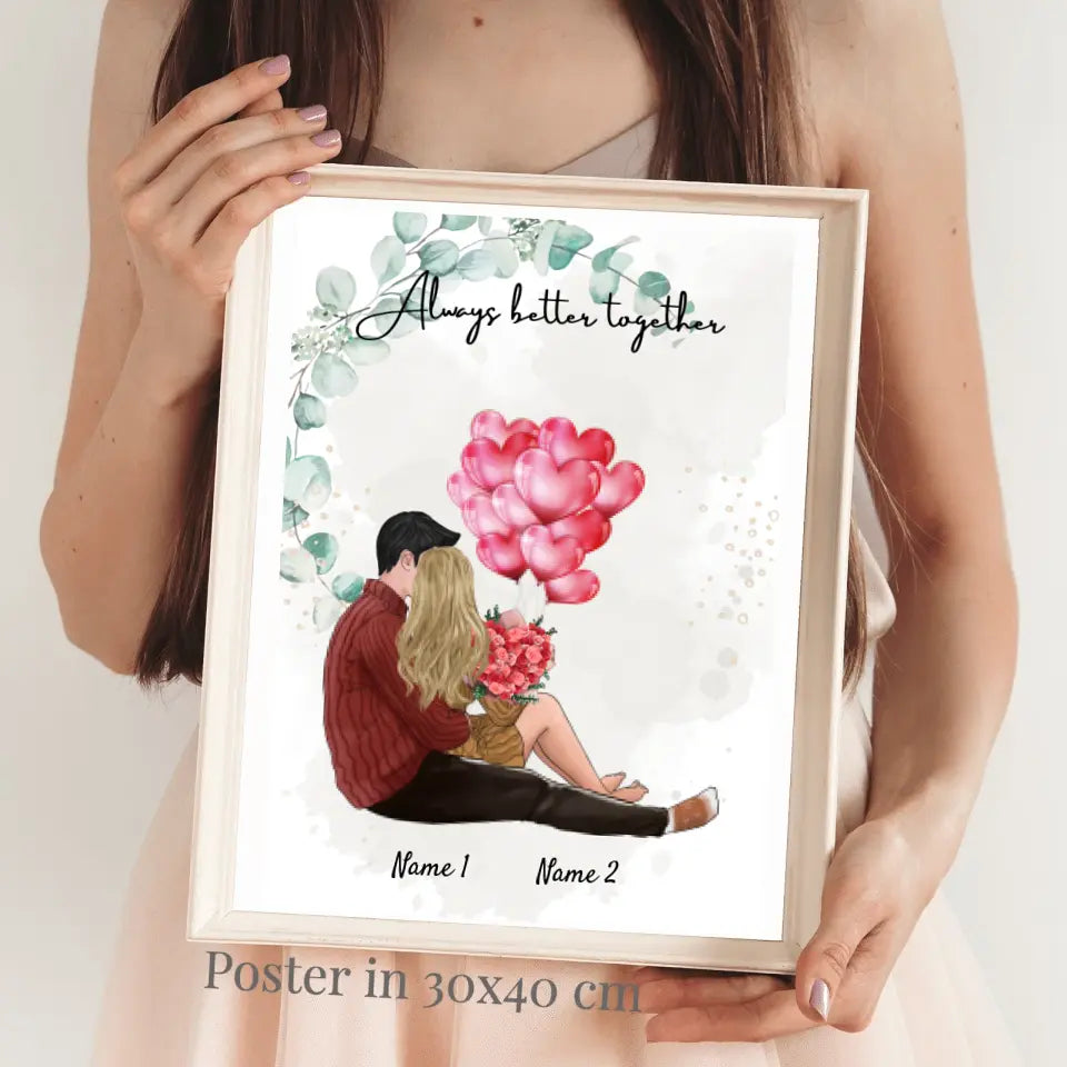 Be my Valentine - Póster Personalizado (mujer con hombre)