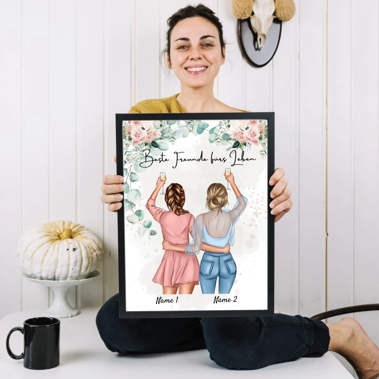Mejores amigas/hermanas - Póster Personalizado