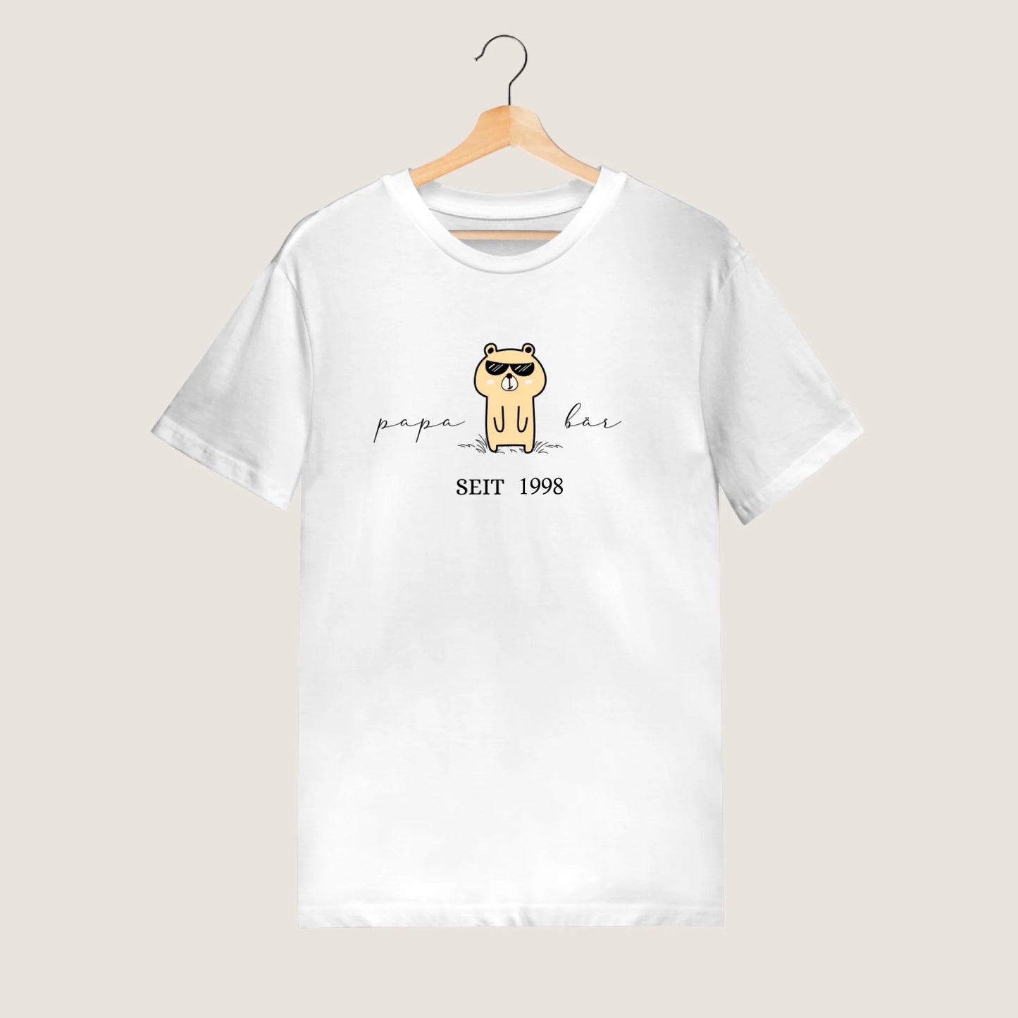 Papabär seit, Opabär seit - Personalisiertes T-Shirt für Vater/ Großvater