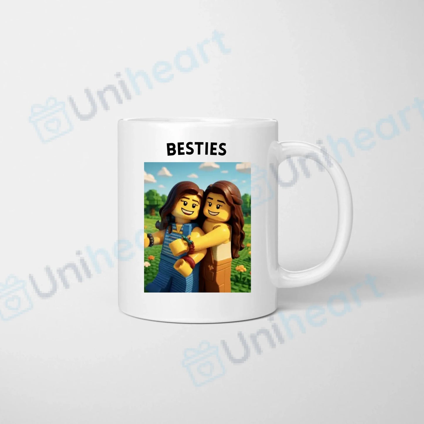 Personalisierte Foto-Tasse Besties Spielzeug (Verwandelt eure Bilder in eine Spielfigur-Zeichnung)