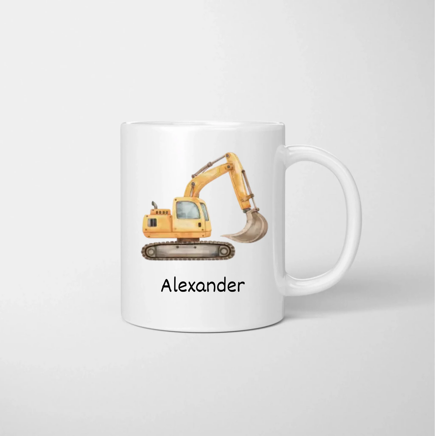 Bagger Tasse Kinder - Personalisierter Becher für Kinder, Schüler, mit Namen