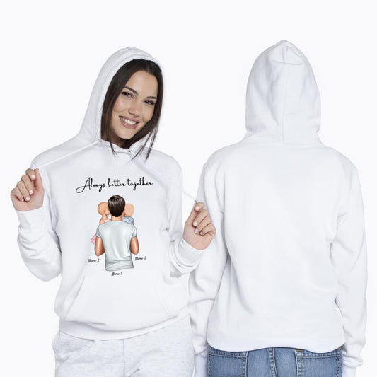 El mejor padre - Sudadera personalizada unisex (hasta 4 niños)