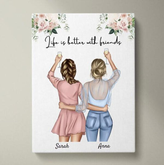 Mejores amigas/hermanas - Póster Personalizado