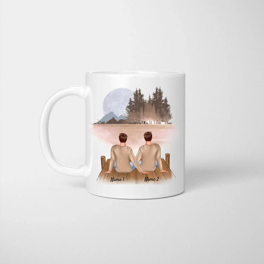 Mejor pareja de hombres - Taza Personalizada (Día de San Valentín)