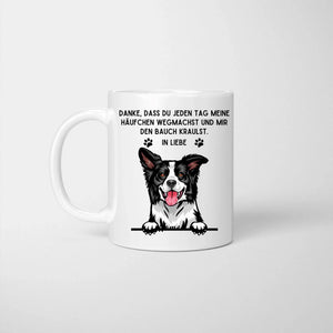 Amor a los perros con un refrán - Taza personalizada (1-3 perros)