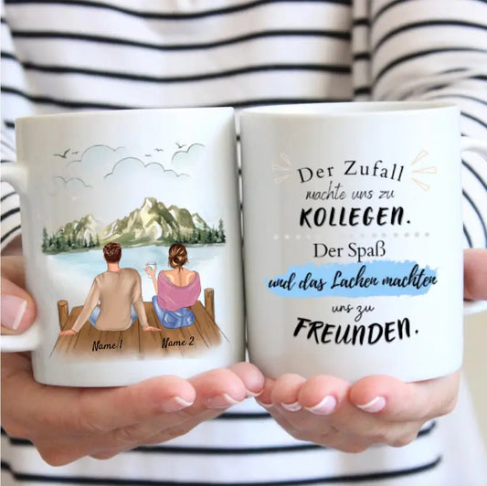 Beste Kollegen (Mann & Frau) - Personalisierte Tasse (2-3 Personen)