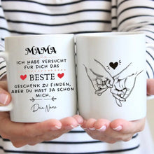 Cargar imagen en el visor de la galería, Bestes Geschenk für Mama - Personalisierte Tasse (Mama, Papa, Oma, Opa)
