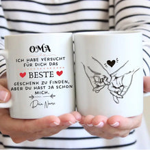 Cargar imagen en el visor de la galería, Bestes Geschenk für Oma - Personalisierte Tasse (Für Mama, Papa, Oma oder Opa)
