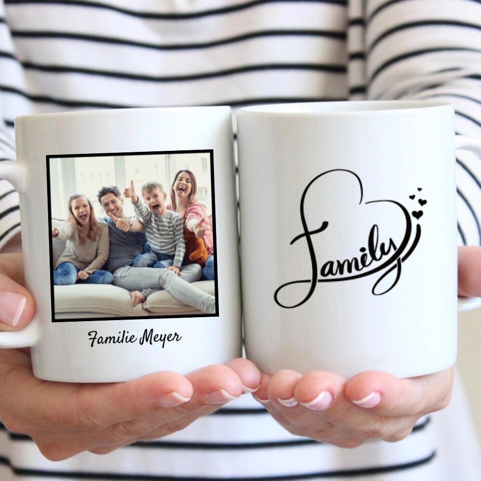 Familia feliz - Taza Personalizada con foto