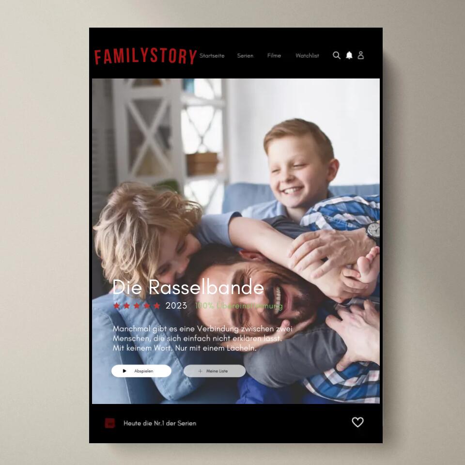 Familystory Serien-Cover Poster - Personalisiertes Netflix Filmposter