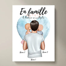 Cargar imagen en el visor de la galería, Best Dad, Meilleur papa avec des enfants - Poster Personnalisé (1 ou 4 enfants)
