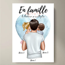 Cargar imagen en el visor de la galería, Best Dad, Meilleur papa avec des enfants - Poster Personnalisé (1 ou 4 enfants)
