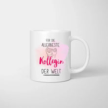 Cargar imagen en el visor de la galería, Für die Allerbeste Kollegin der Welt - Personalisierte Tasse für Arbeitskolleginnen - Geschenk Abschied, Jobwechsel, Geburtstag Büro, Job (2-4 Personen)
