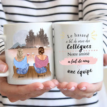 Cargar imagen en el visor de la galería, Bonne chance pour trouver, Meilleures collègues avec boisson - Mug personnalisé (2-4 personnes)
