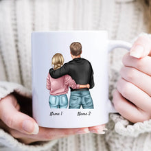 Cargar imagen en el visor de la galería, Heisser als Kaffee - Personalisierte Tasse für Pärchen, Jahrestag, Hochzeitstag
