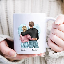 Cargar imagen en el visor de la galería, Du bist heisser als Kaffee - Personalisierte Tasse für Pärchen, Jahrestag, Hochzeitstag
