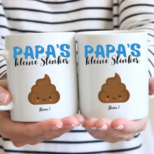 Cargar imagen en el visor de la galería, Papa&#39;s kleine Stinker - Personalisierte Tasse für Papa/Vater mit Kinder
