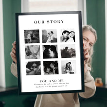 Cargar imagen en el visor de la galería, &quot;Our Story&quot; Personalisierte Foto-Collage für Pärchen, deinen Partner

