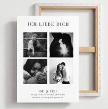 Cargar imagen en el visor de la galería, &quot;Ich liebe dich&quot; Personalisierte Foto-Collage Poster für Pärchen, deinen Partner
