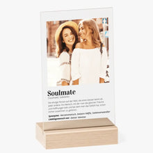 Cargar imagen en el visor de la galería, Soulmate Definition Personalisiertes Acrylglas Bild für Freundinnen, Geschwister, Paare
