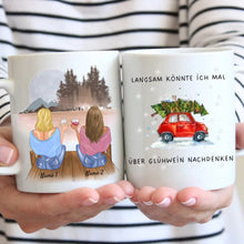 Cargar imagen en el visor de la galería, Glühwein Zeit - Personalisierte Freundinnen-Tasse (2-4 Frauen)
