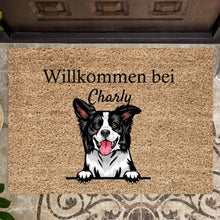 Cargar imagen en el visor de la galería, Bienvenido a - Felpudo personalizado para perro &amp; gato (1-4 mascotas)
