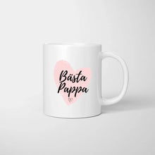 Cargar imagen en el visor de la galería, Bästa pappan - Personlig mugg (pappa med 1-4 barn)
