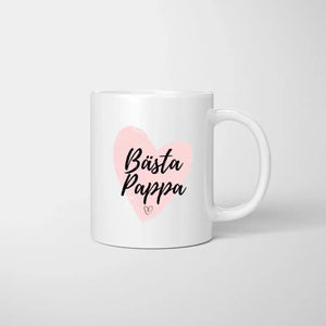 Bästa pappan - Personlig mugg (pappa med 1-4 barn)