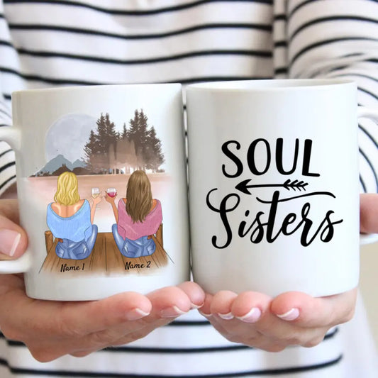 Mejores amigos de Bebida - Taza personalizada (2-4 personas)