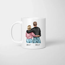 Cargar imagen en el visor de la galería, Ich liebe dich mehr! - Personalisierte Pärchen-Tasse (Mann &amp; Frau), Geschenk Partner
