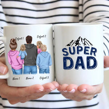 Cargar imagen en el visor de la galería, Super dad - Mug personnalisé (1-4 enfants, adolescents)
