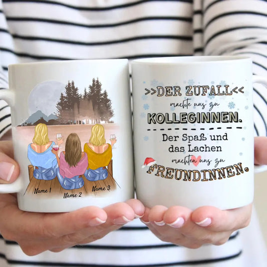 Beste Kolleginnen an Weihnachten - Personalisierte Tasse (2-4 Personen)