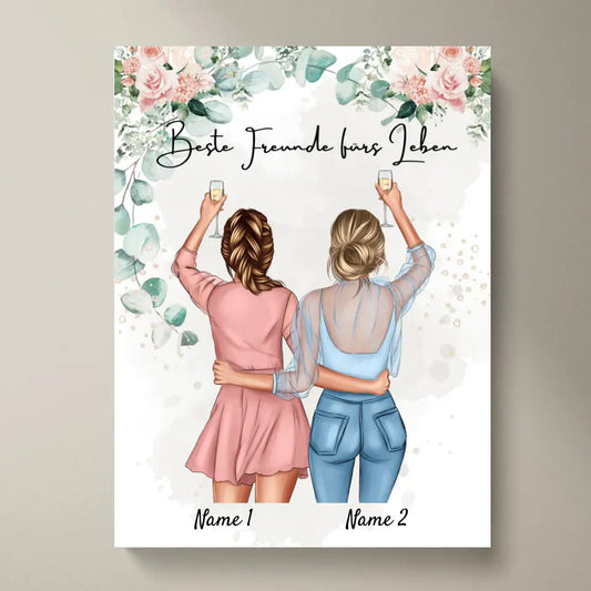 Mejores amigas/hermanas - Póster Personalizado