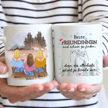 Cargar imagen en el visor de la galería, Personalisierte Freundinnen-Weihnachtstasse (2-4 Personen)
