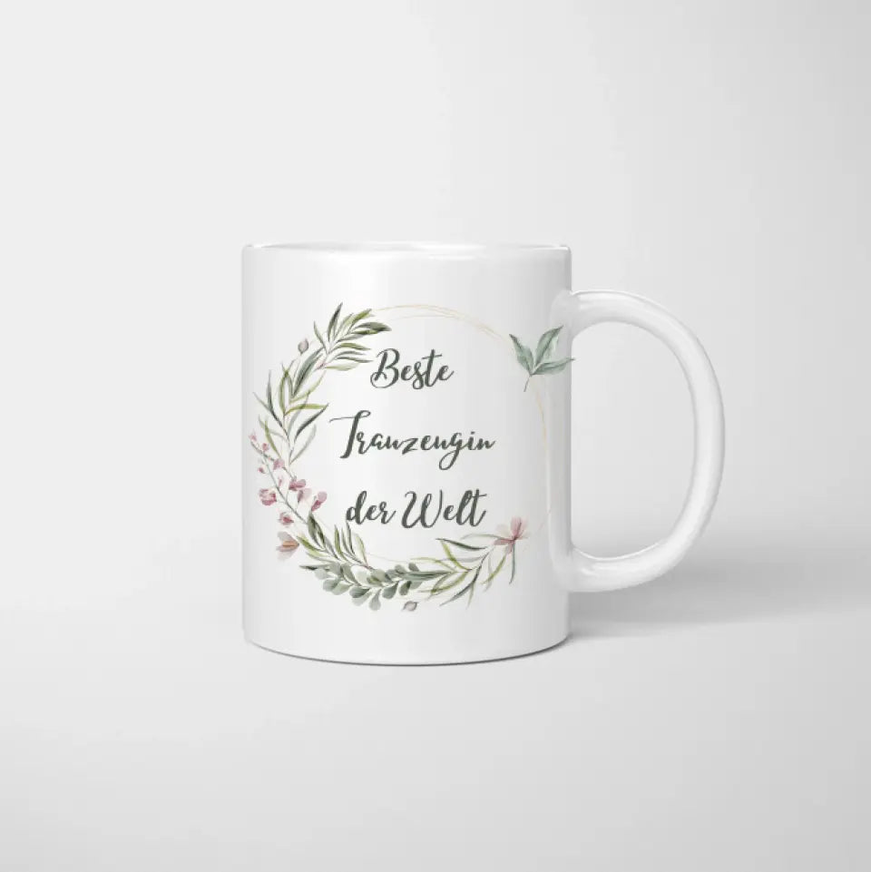 Novia con Dama de Honor / Dama de Honor - Taza personalizada de compromiso / boda