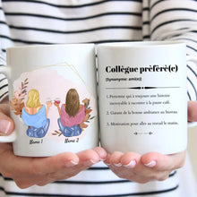 Cargar imagen en el visor de la galería, Collègue prèfèrè, Meilleures collègues avec boisson - Mug personnalisé (2-4 personnes)
