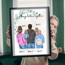 Cargar imagen en el visor de la galería, Meine Familie Poster - Personalisiertes Poster (1-4 Kinder)
