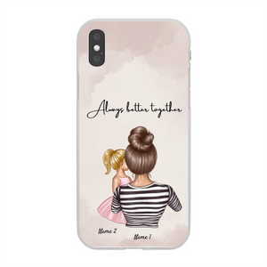 Mamá con niños - Funda de móvil personalizada (hasta 4 niños)