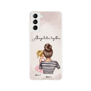 Mamá con niños - Funda de móvil personalizada (hasta 4 niños)