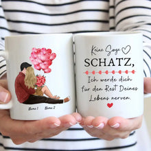 Cargar imagen en el visor de la galería, My Valentine - Personalisierte Pärchen-Tasse mit Spruch (Romatisches Geschenk)
