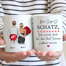 Cargar imagen en el visor de la galería, Keine Sorge Schatz - Personalisierte Tasse zum Valentinstag
