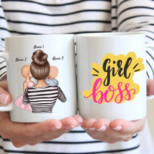 Cargar imagen en el visor de la galería, Girl Boss Mama - Personalisierte Tasse (Mutter mit Kindern)
